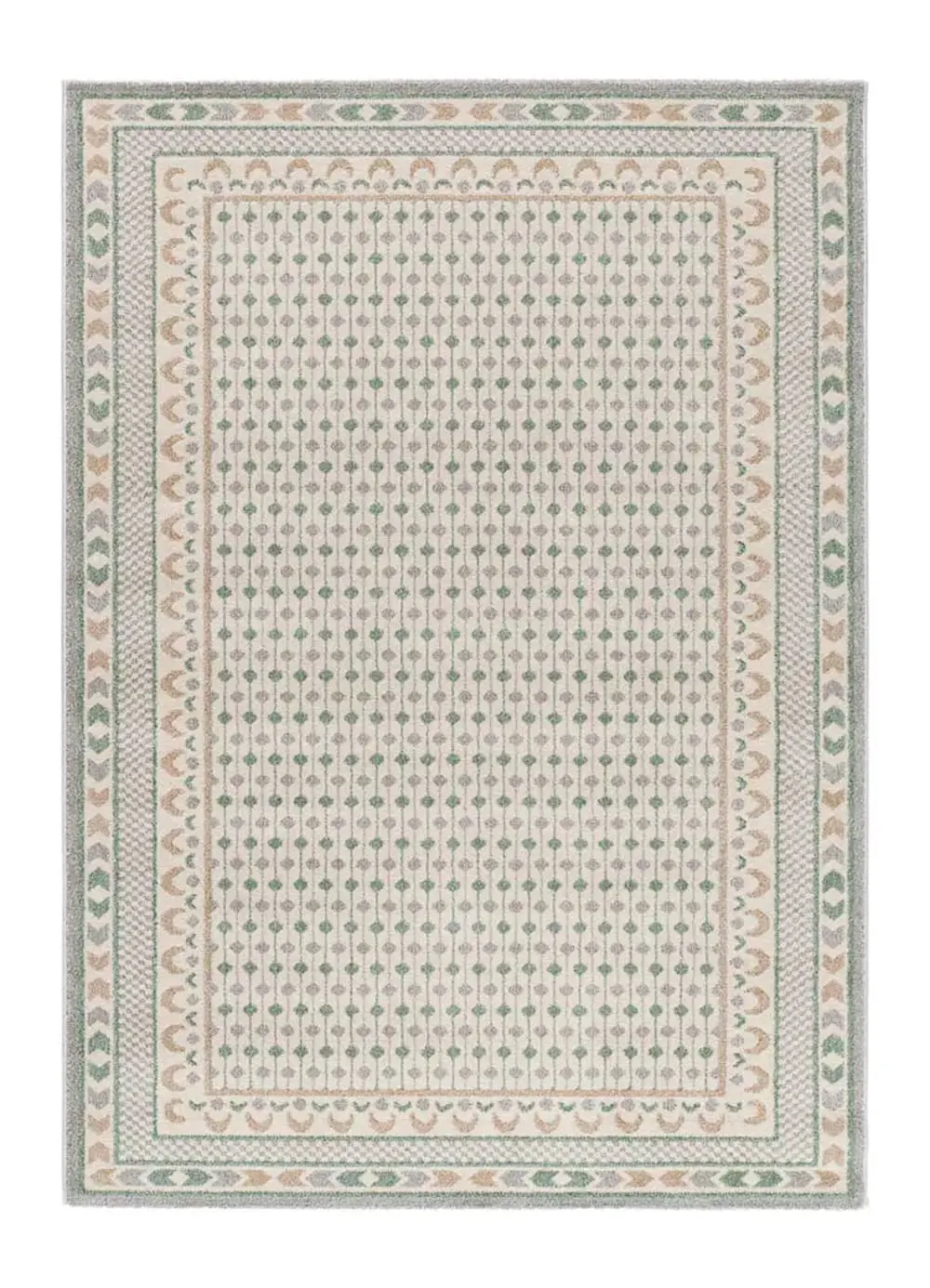 Tapis ethnique vert/beige 200x290 cm