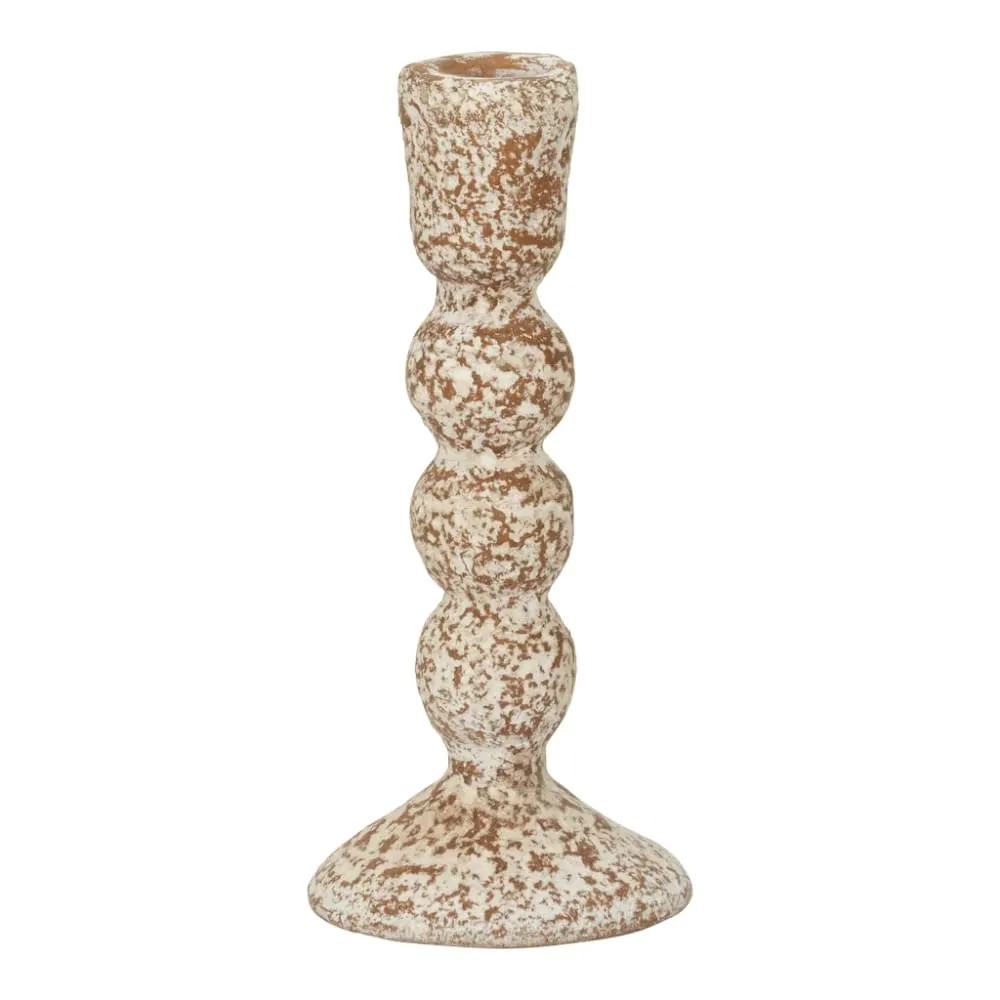 Bougeoir en ecomix marron ø 7.5 * 17.5 cm