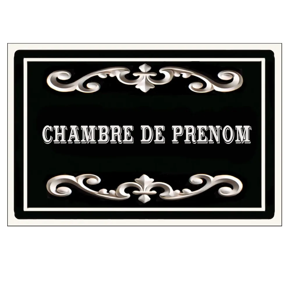 Plaque de porte en métal chambre personnalisable
