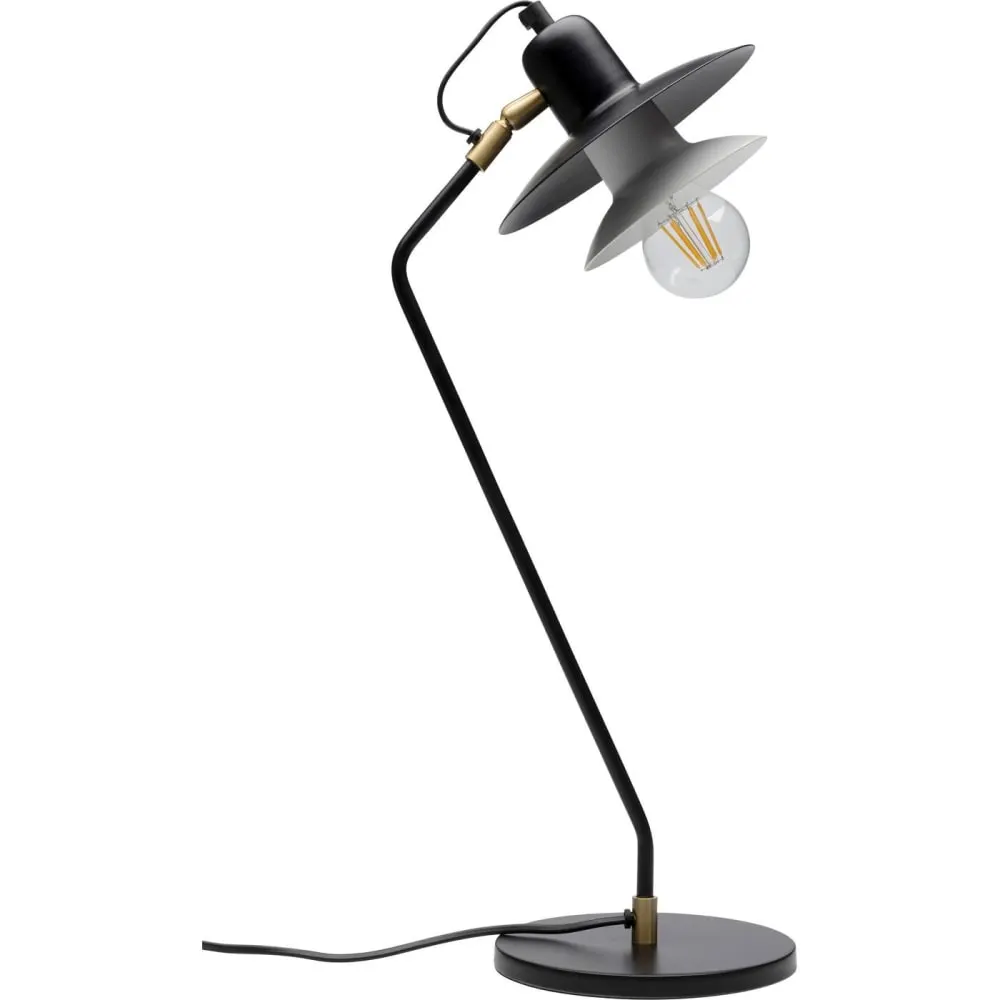 Lampe en acier noir