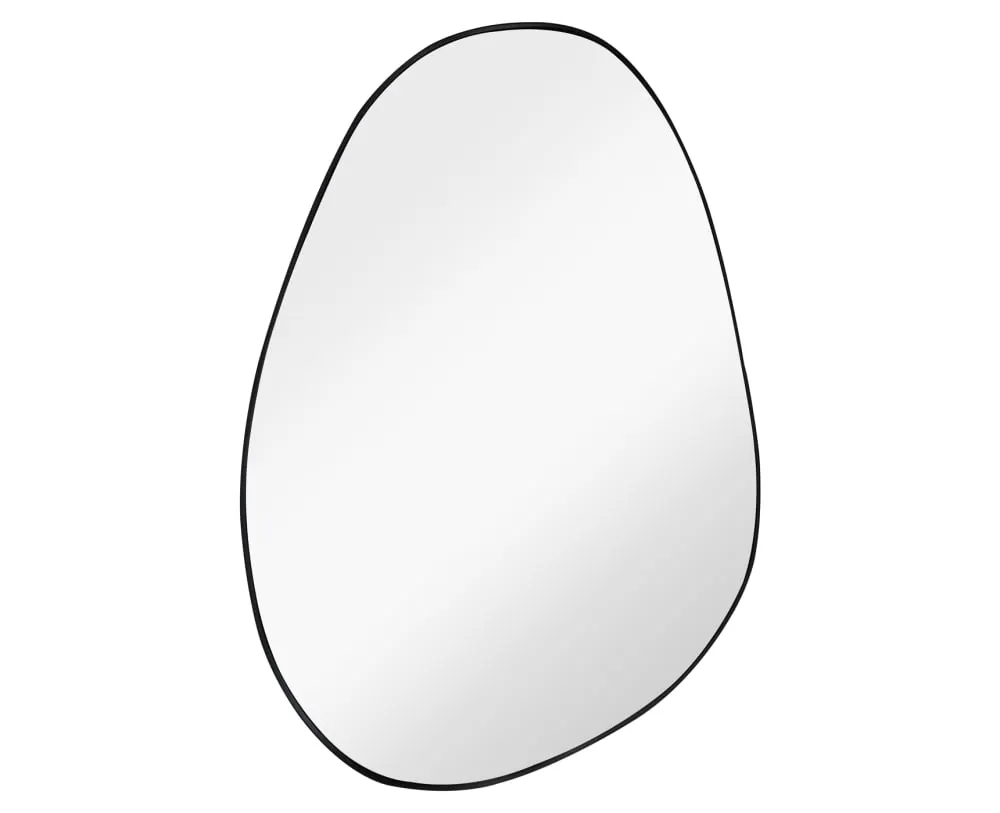 Miroir organique en acier noir 90x60 cm
