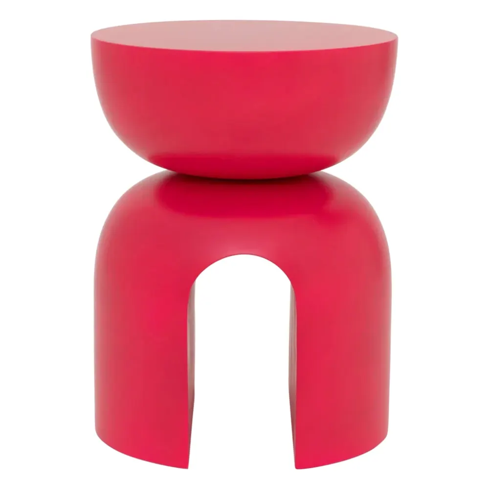 Table d'appoint en bois de manguier rouge ø 30 * 40 cm