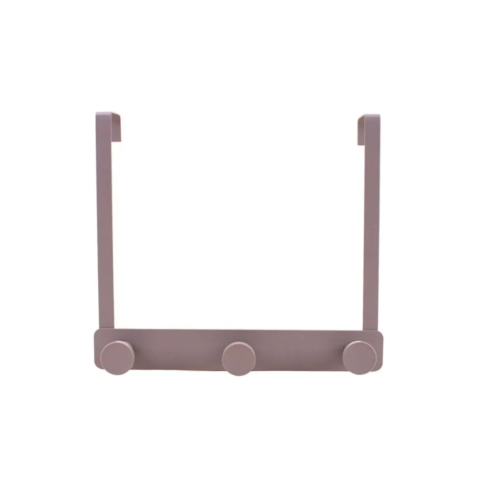 Patère de porte en fer 3 gris têtes