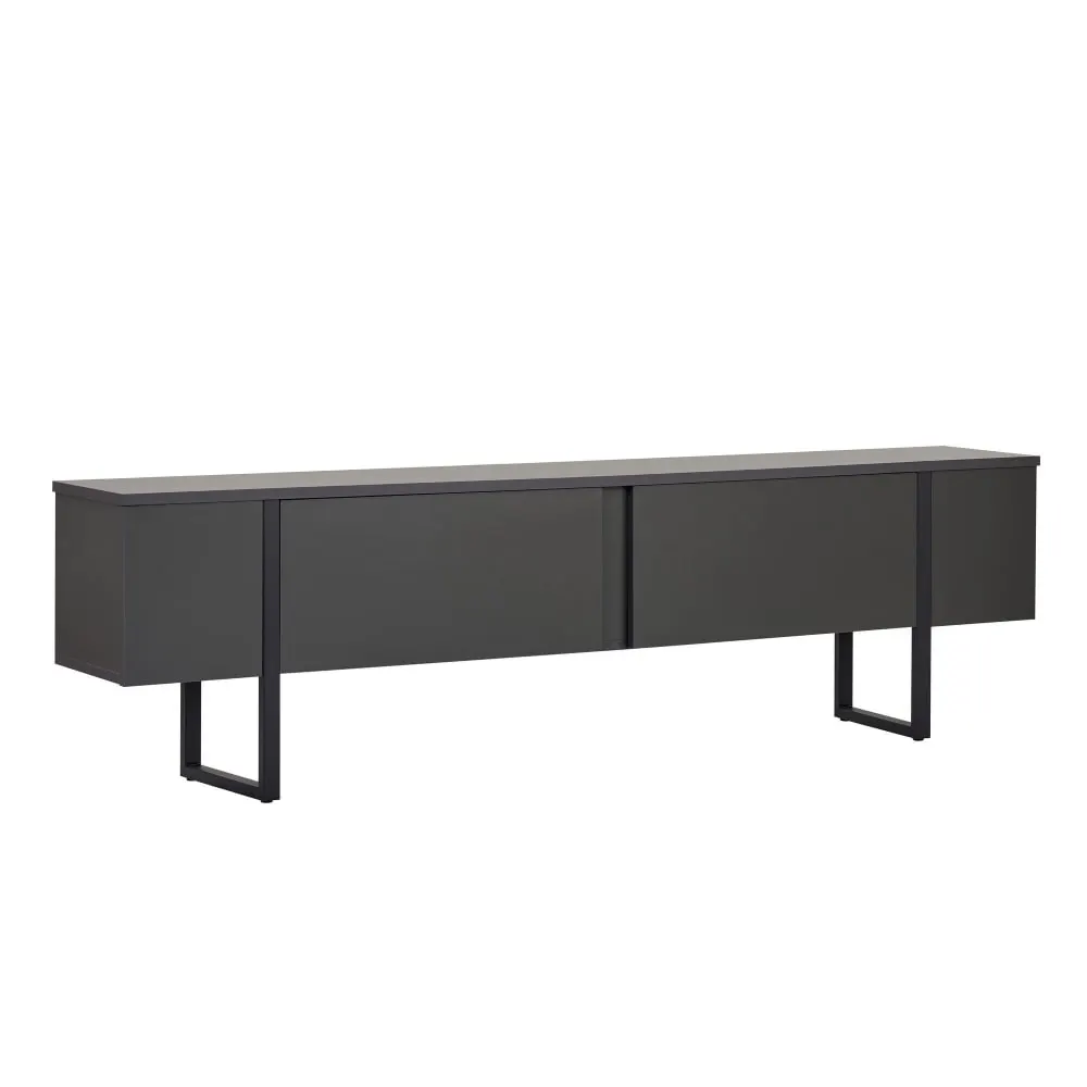Meuble tv en bois gris 180 x 30 x 50 cm