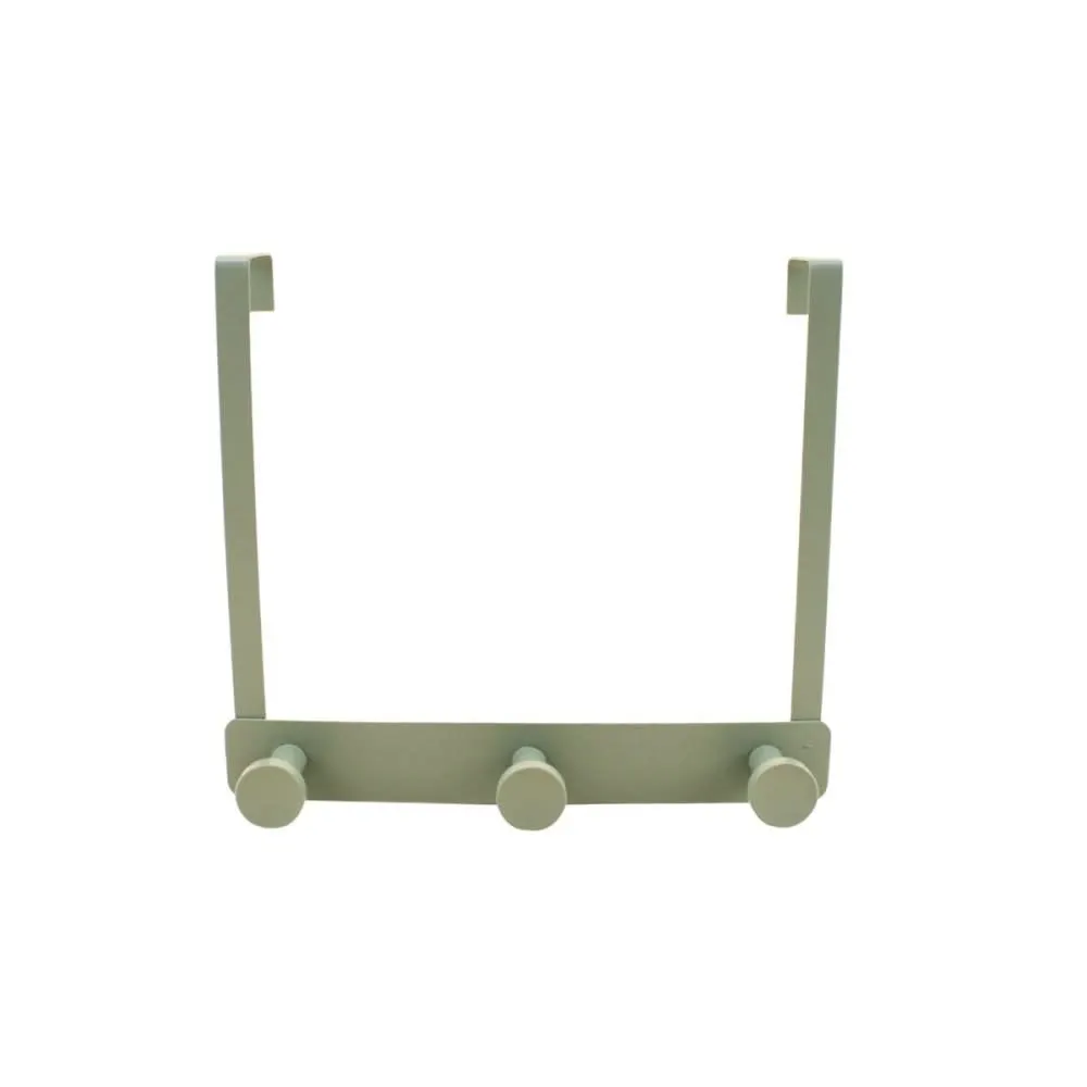 Patère de porte en fer 3 vert têtes