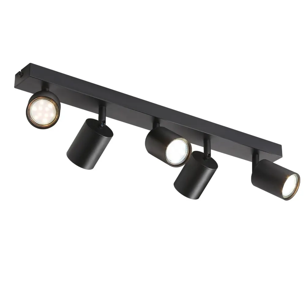 Spot de plafond en fer noir 55x5.5x13.7cm gu10