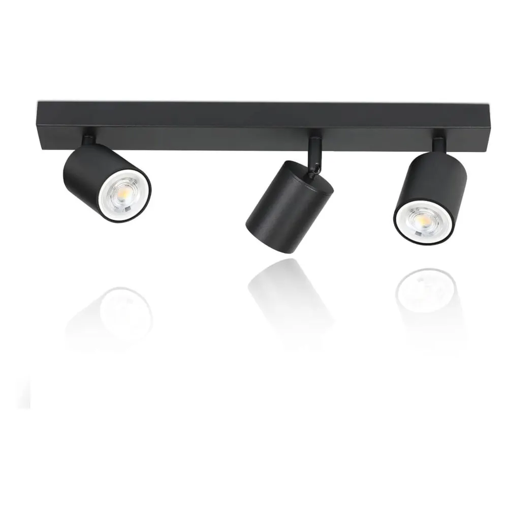 Spot de plafond en fer noir 42x5.5x14cm gu10