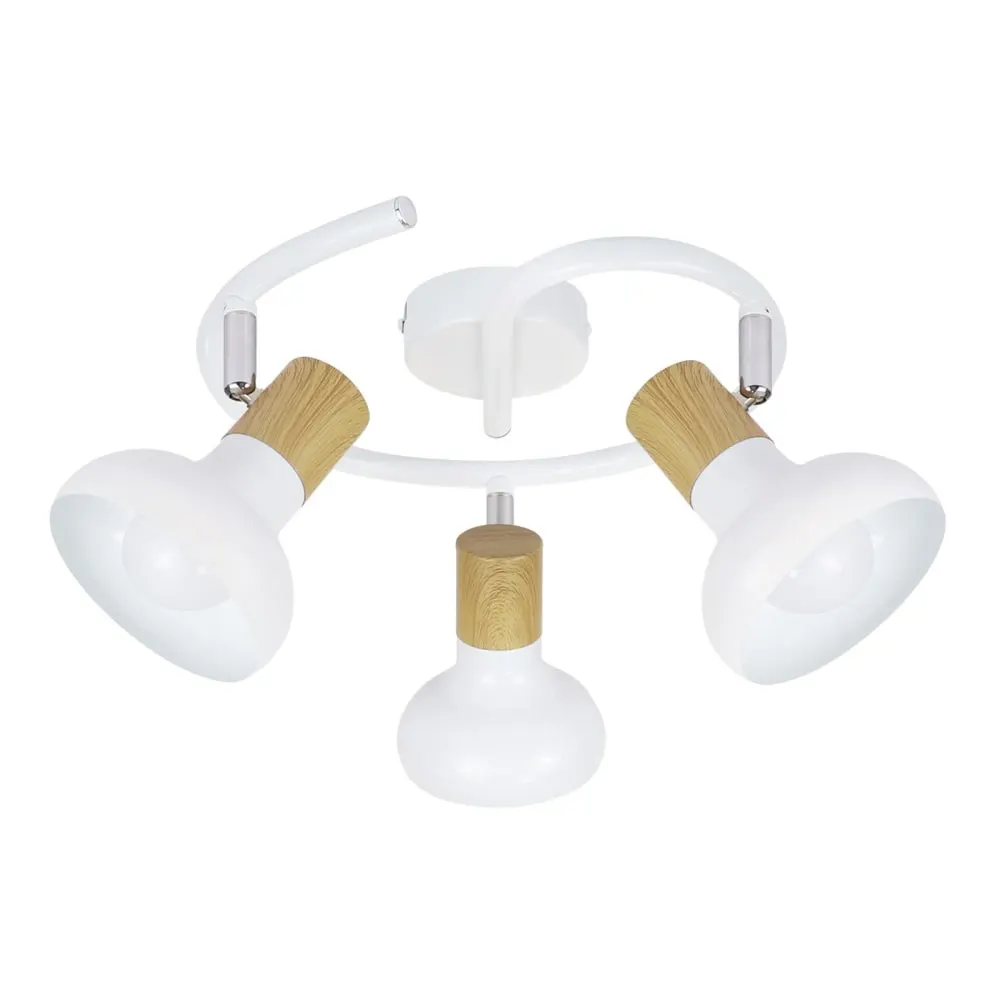 Spot de plafond en fer blanc 25x25x15.5cm e14