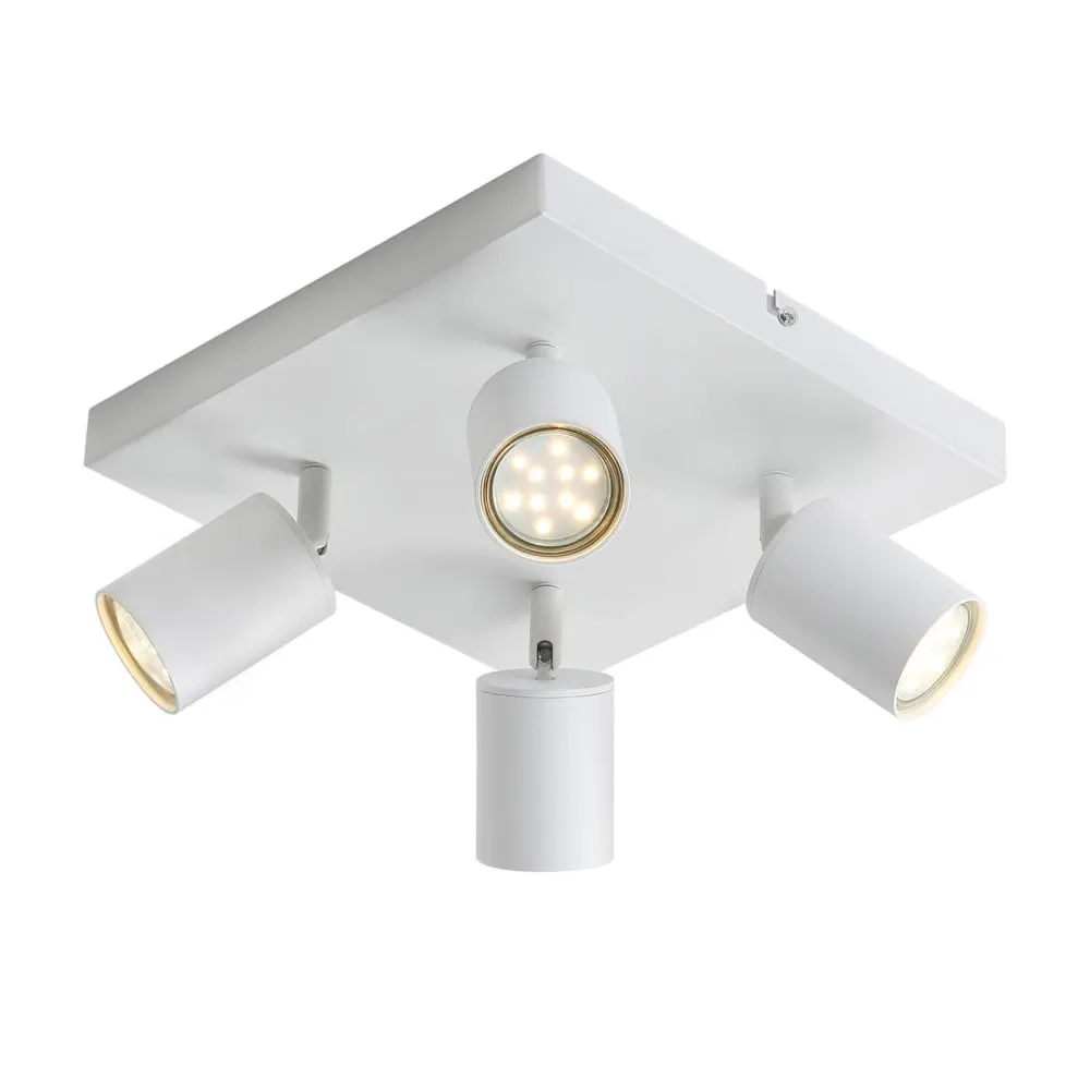 Spot de plafond en aluminium blanc 25x25x14.4cm gu10