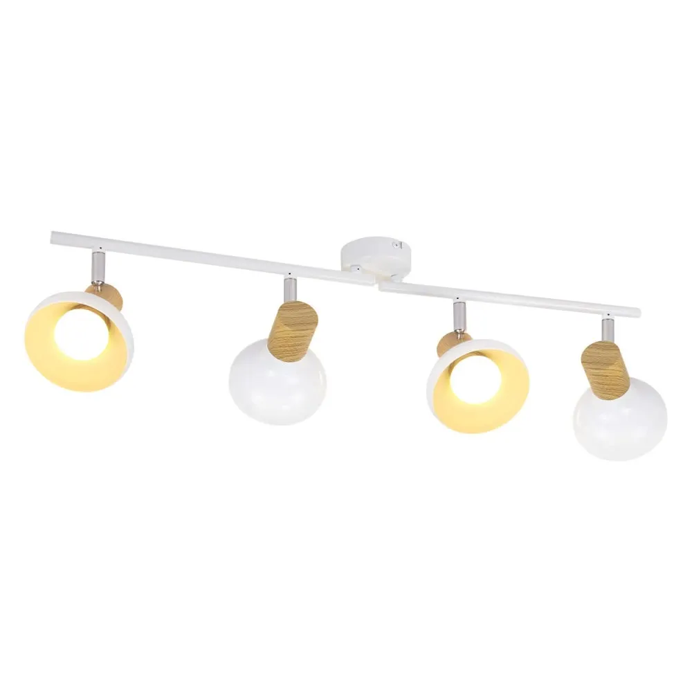 Spot de plafond en fer blanc 70x11x15.5cm e14