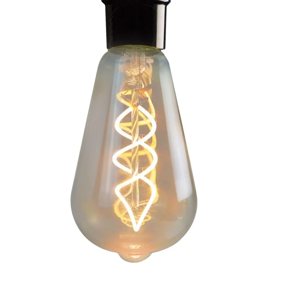 Ampoule verre marron 6x14cm e27 2200k