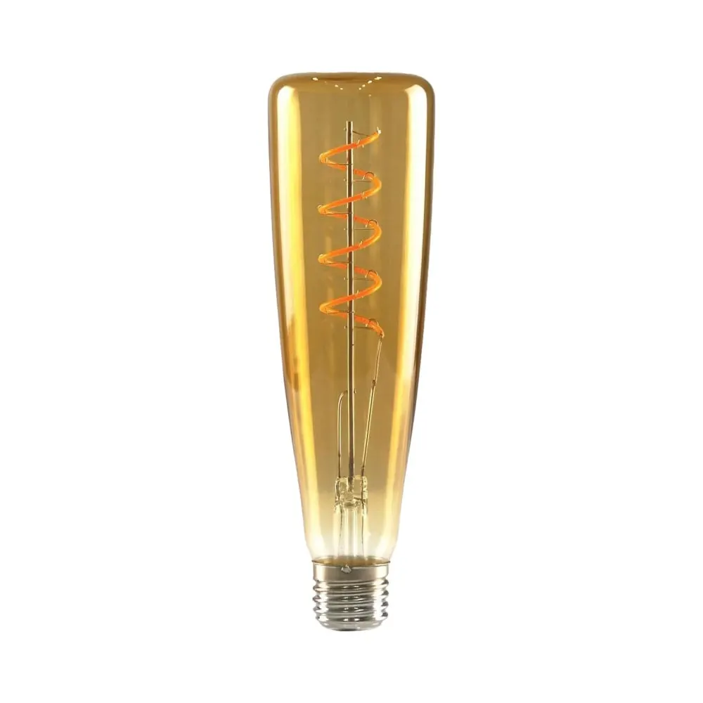 Ampoule verre marron 6x20cm e27 2200k