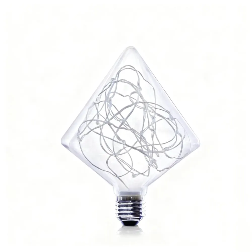 Ampoule verre transparent 12x17cm e27 2200k