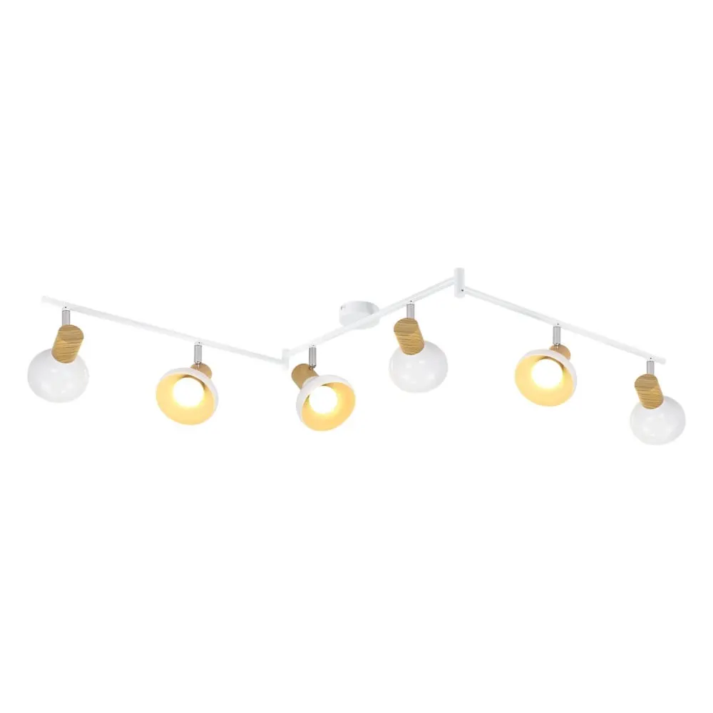 Spot de plafond en fer blanc 17.5x11x150cm e14