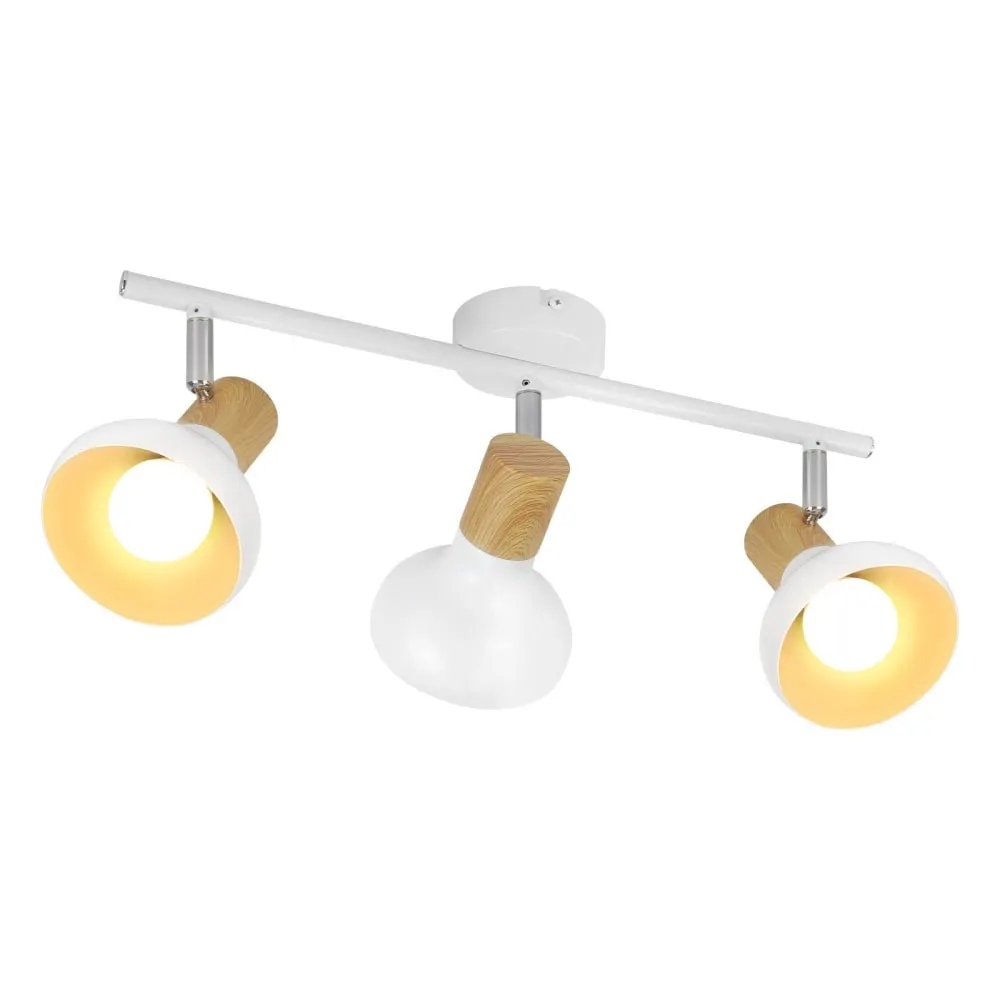 Spot de plafond en fer blanc 41.2x11x15.5cm e14