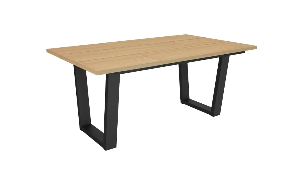 Table à manger effet bois de chêne clair 167x90x74cm