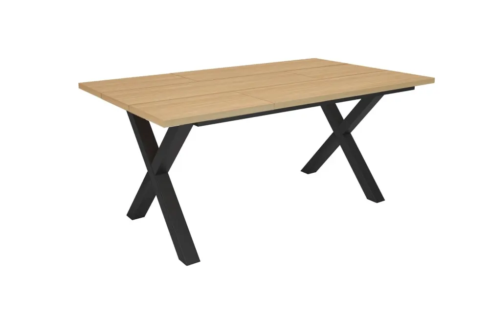 Table à manger effet bois de chêne clair 167x90x74cm