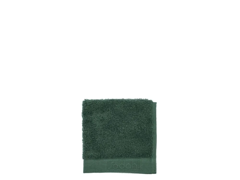 Serviette d'invité en coton vert forêt 30x30cm