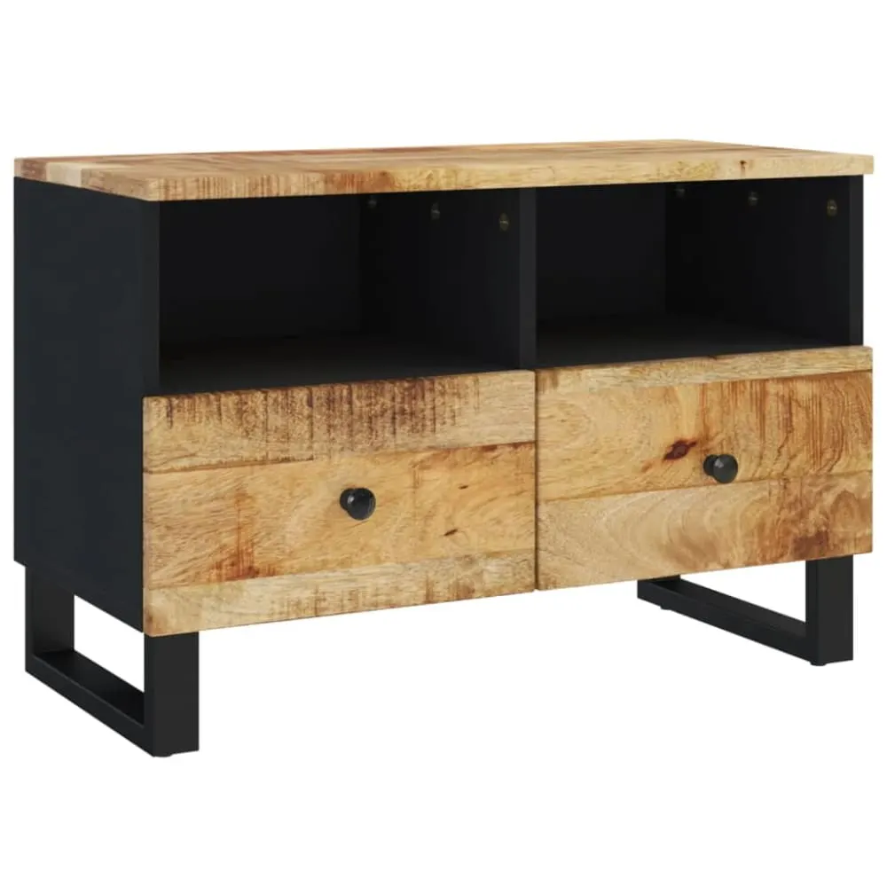 Meuble tv multimédia étagère bois marron 70 x 33 x 46 cm