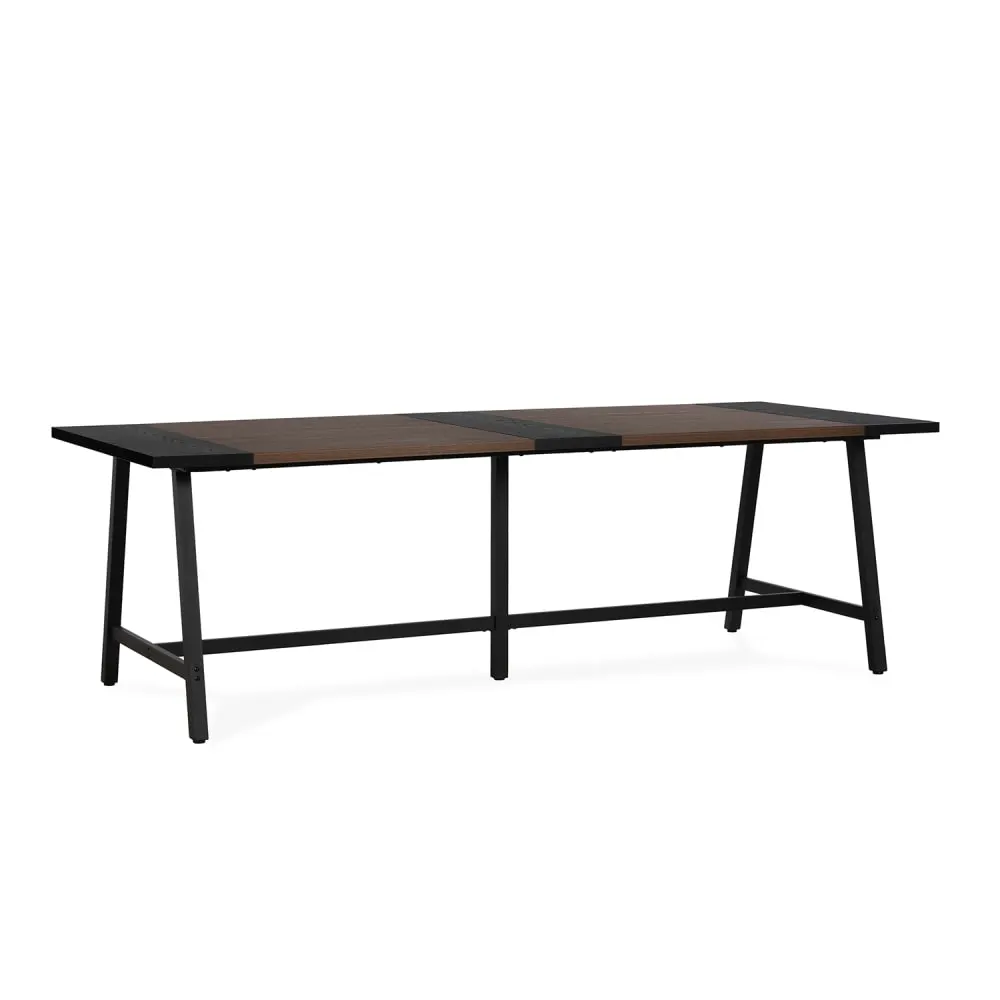 Table à manger effet noyer, 240 cm