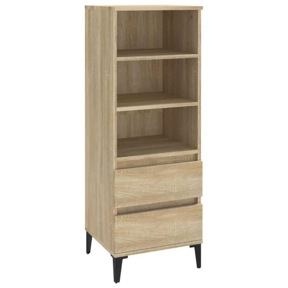 Bahut commode armoire bois beige 40 x 36 x 110 cm