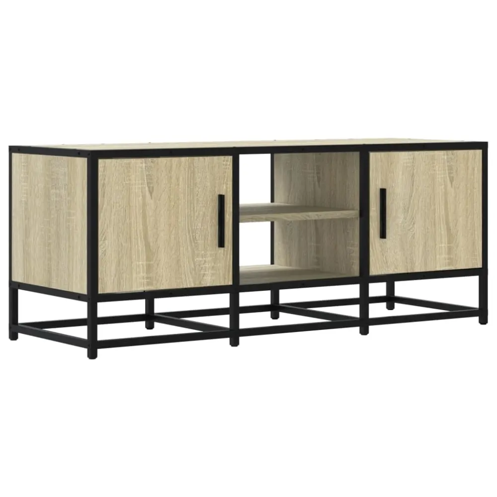 Meuble tv multimédia étagère 100 x 35 x 41 cm marron