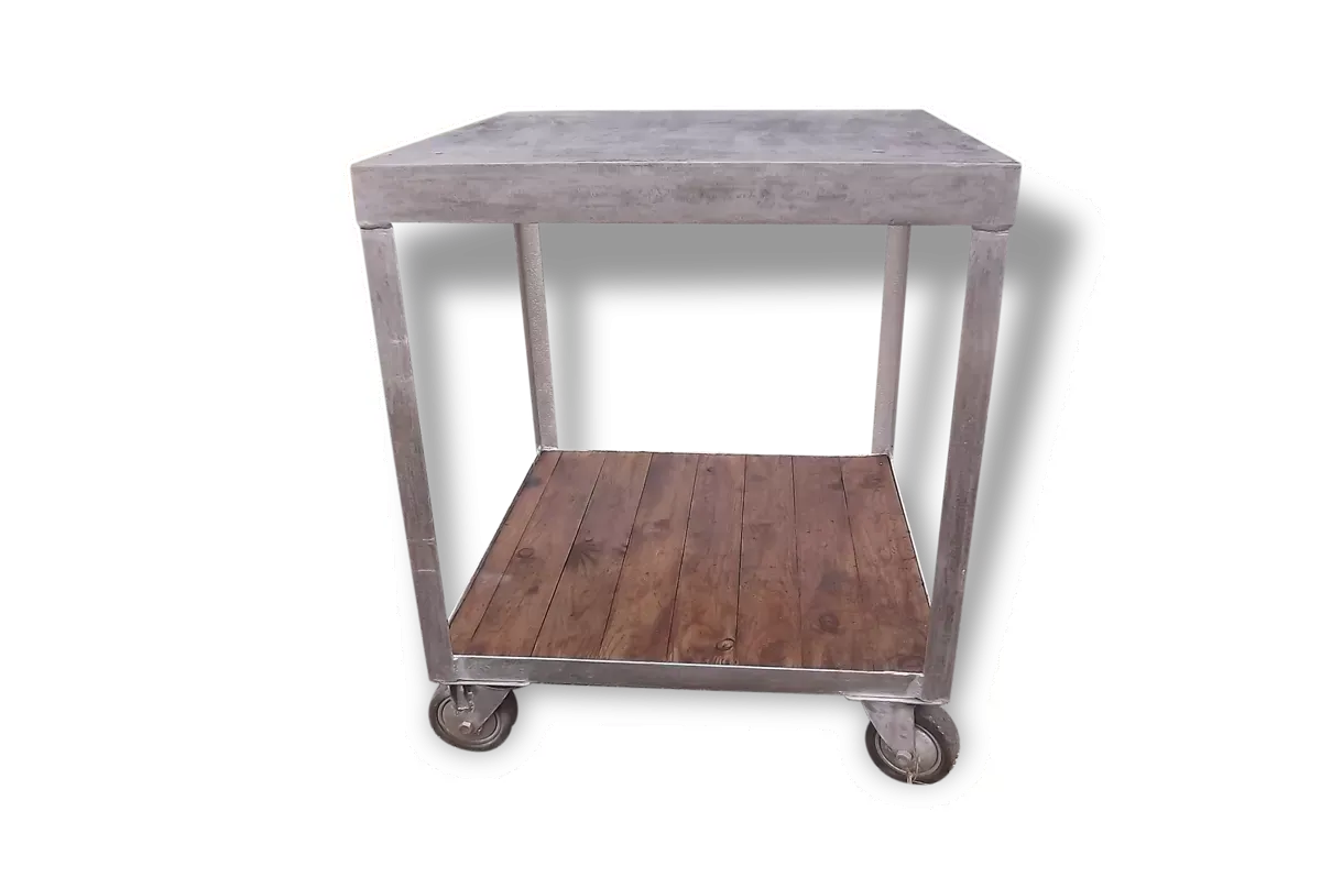 Table industrielle fer et bois