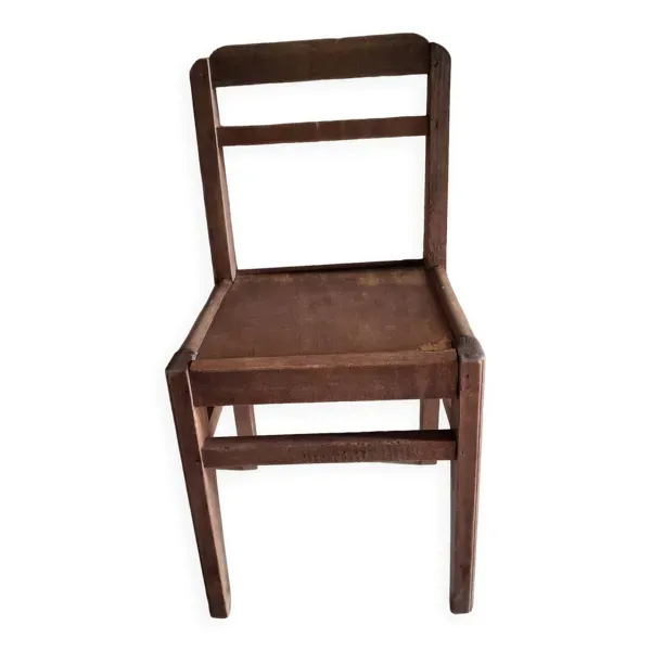 Chaise d'écolier en bois massif
