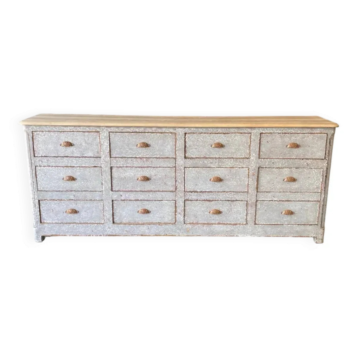 Ancien meuble à 12 tiroirs