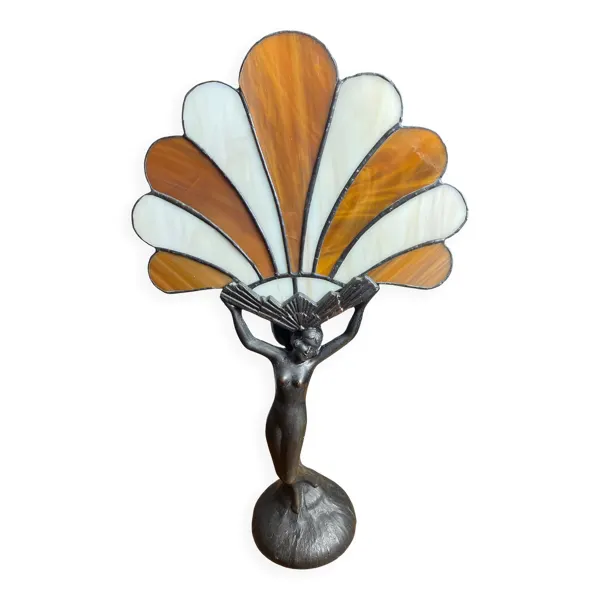 Lampe éventail en verre