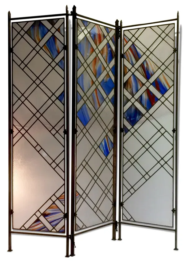 Paravent en vitrail (Stained glass folding screen)