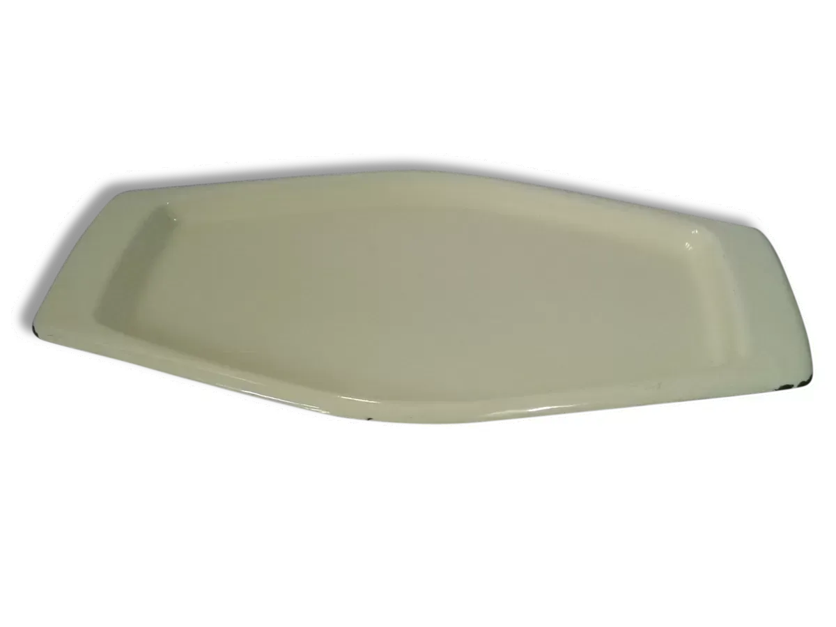 Plateau ancien en tôle émaillée années 60