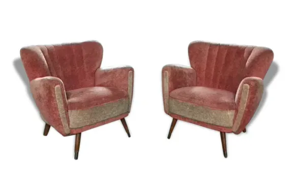 1/2 Fauteuil club années 50 60 vintage Guglielmo Ulrich