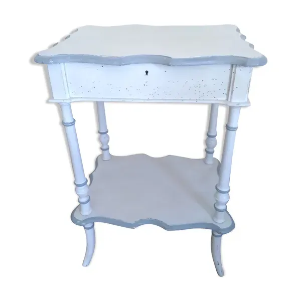 Table d'appoint avec intérieur miroir et casiers de rangements