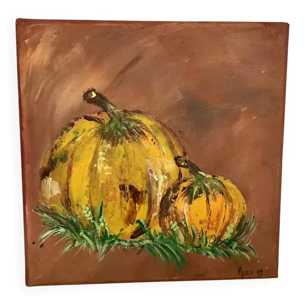 Petit tableau nature morte huile sur toile signée