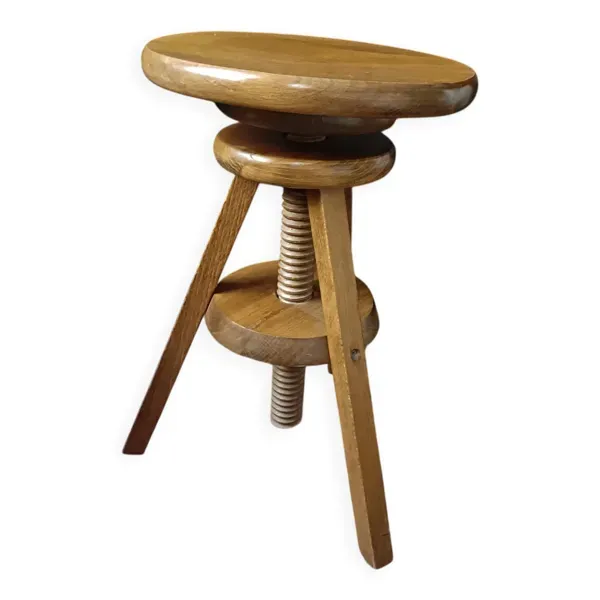 Tabouret d'atelier, à vis vintage