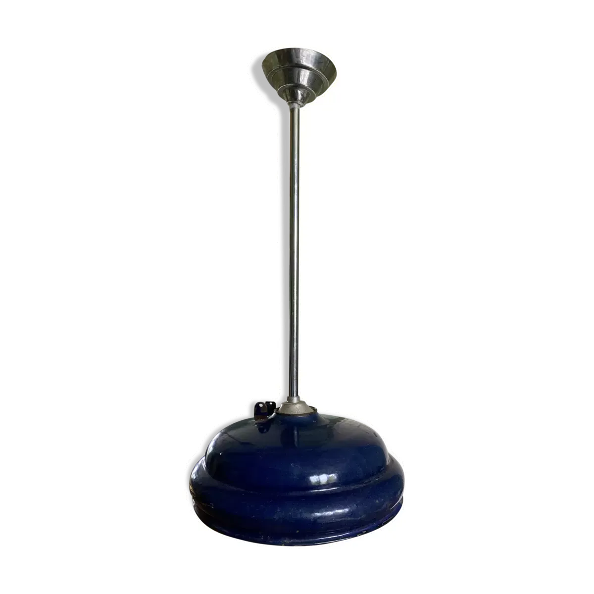 Suspension émaillée bleue