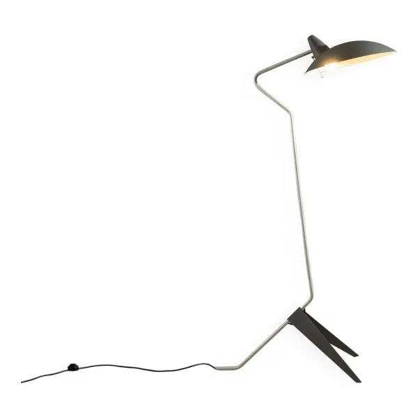 Lampadaire design industriel milieu du siècle, France, années 1980