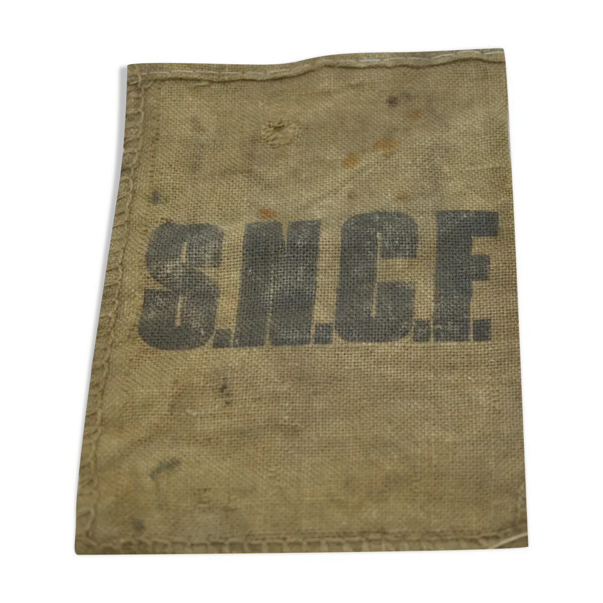 Sac en toile de jute qui permettait au transport