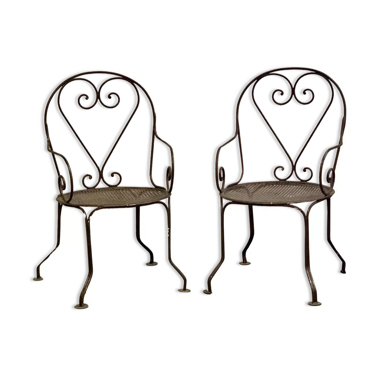 Paire de fauteuils de jardin 1950