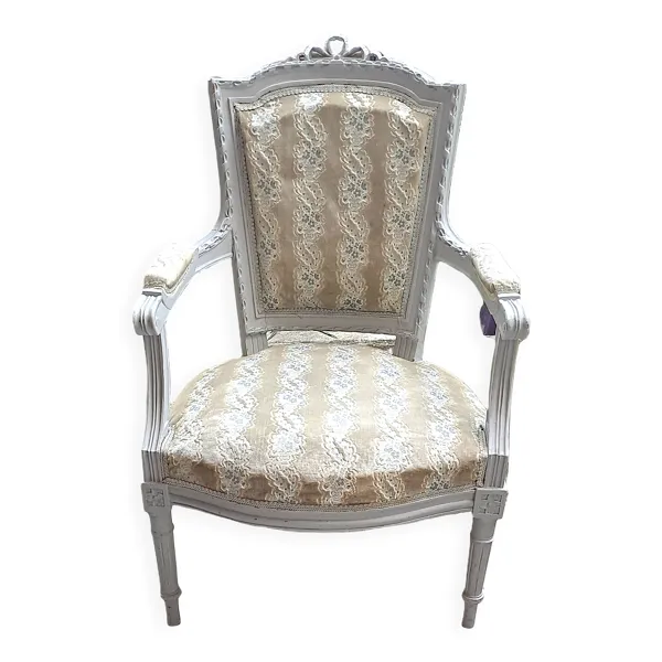 Fauteuil Napoléon III Victorien Tissu velours XIX