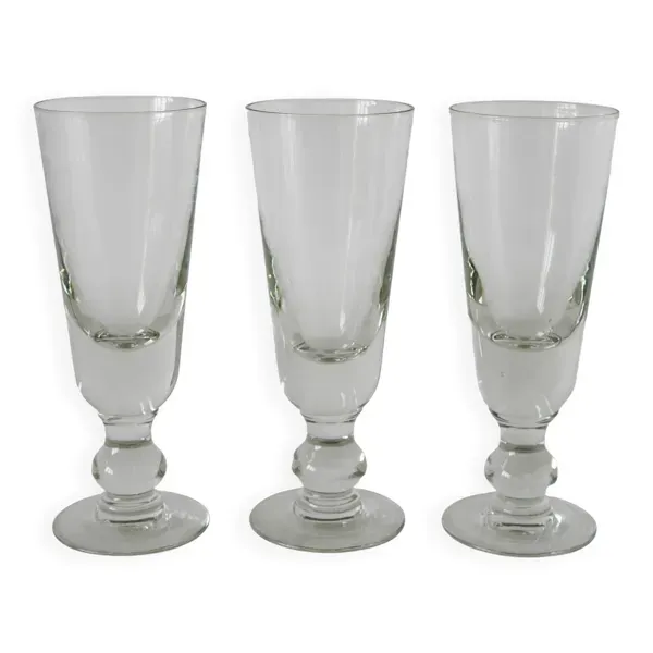 ensemble de 3 verres à absinthe, début XXème