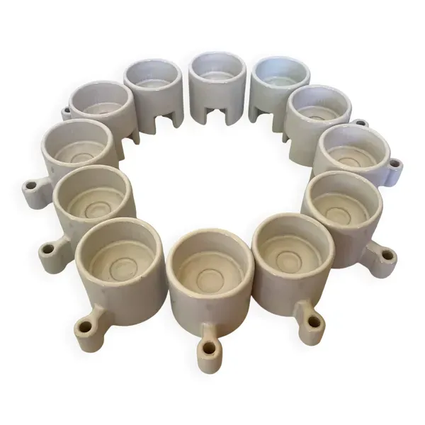 Douze bougeoirs chenilles Ehlen Johansson