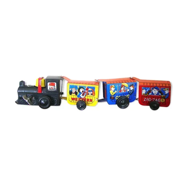 Train mécanique en tôle peinte