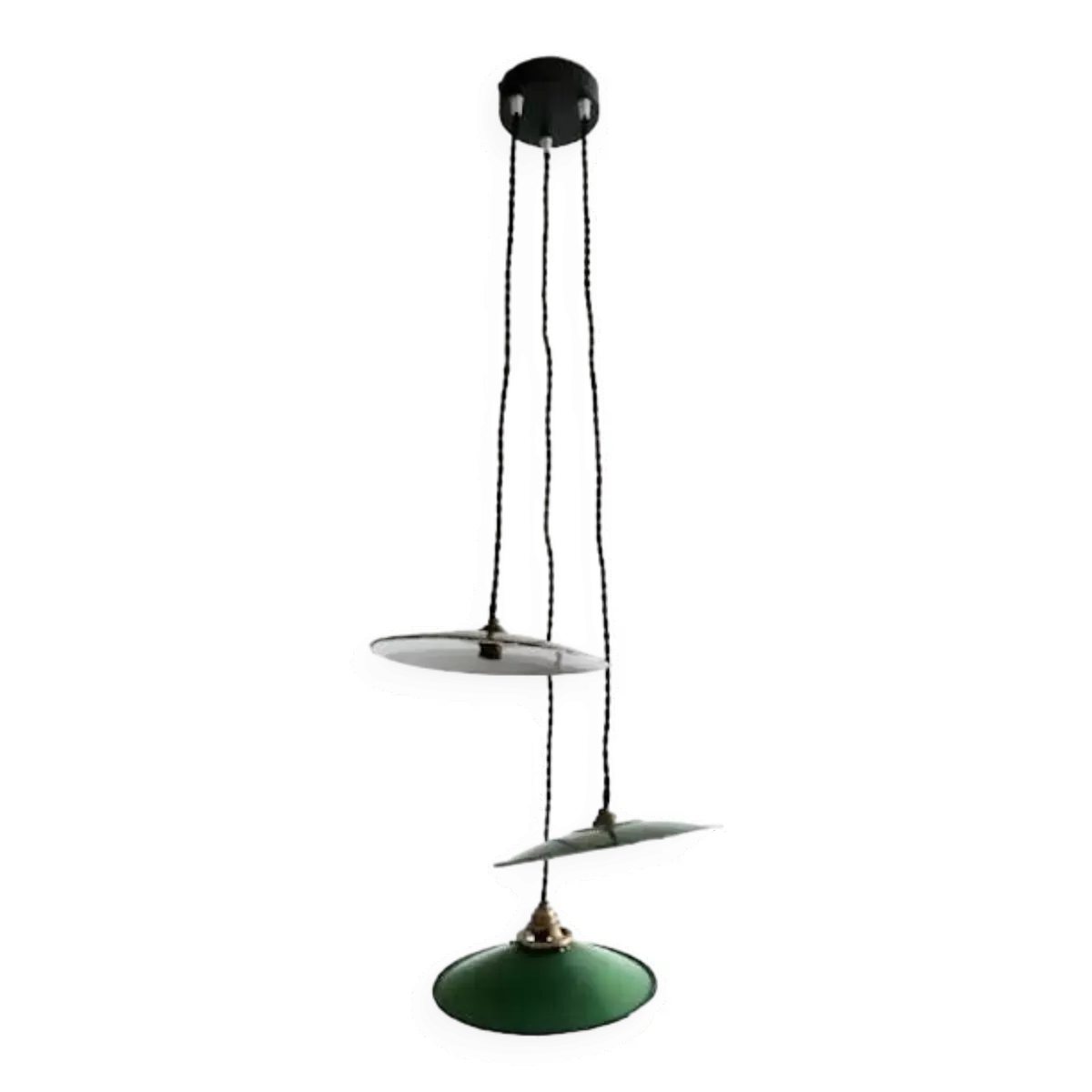 Trio suspensions en tôle industrielle émaillé