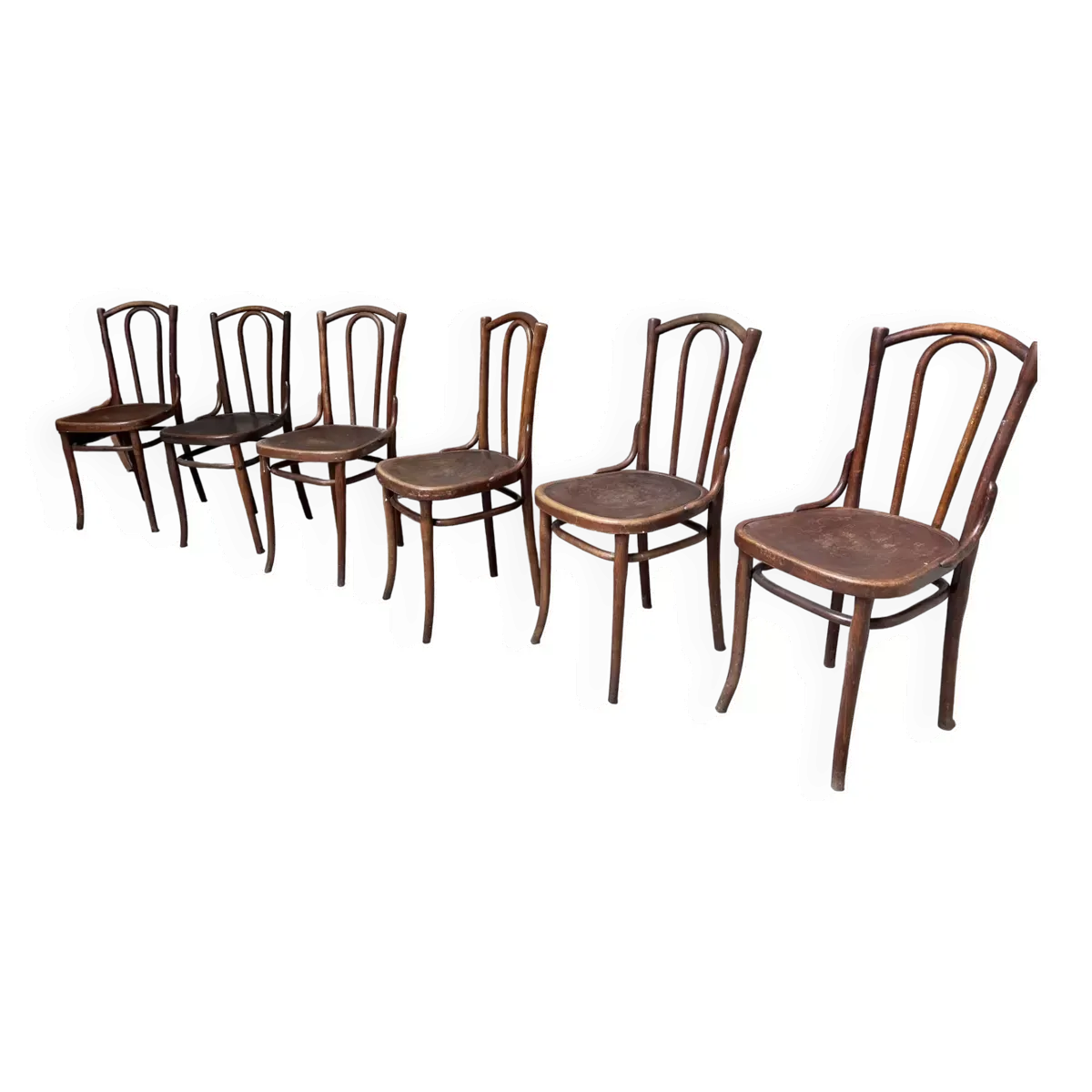 Série de 6 chaises bistrot vintage