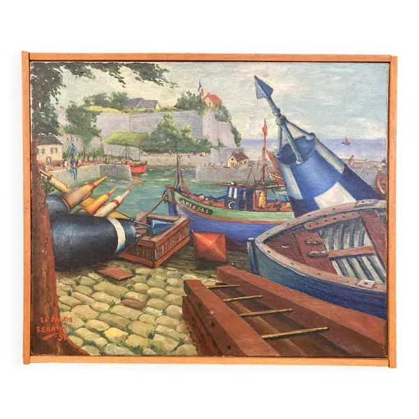 Port de Belle-Île-En-Mer, Citadelle, huile sur toile