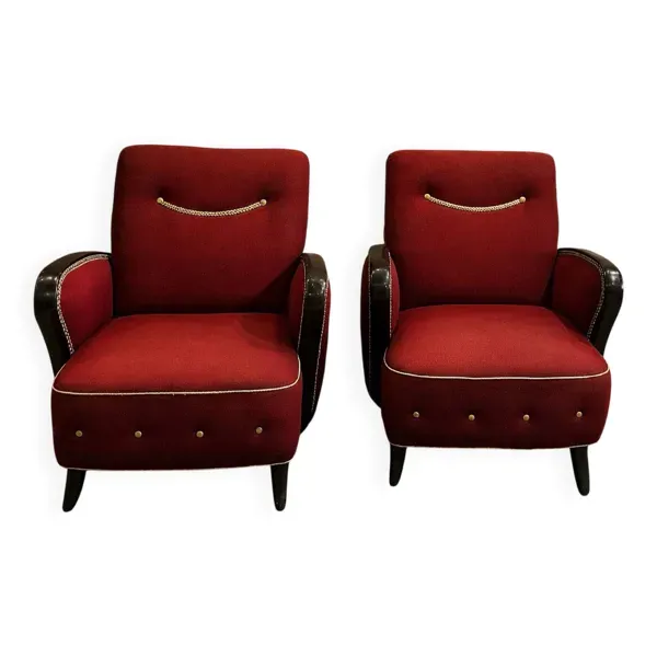 Paire Fauteuil Club Art Deco circa 1940