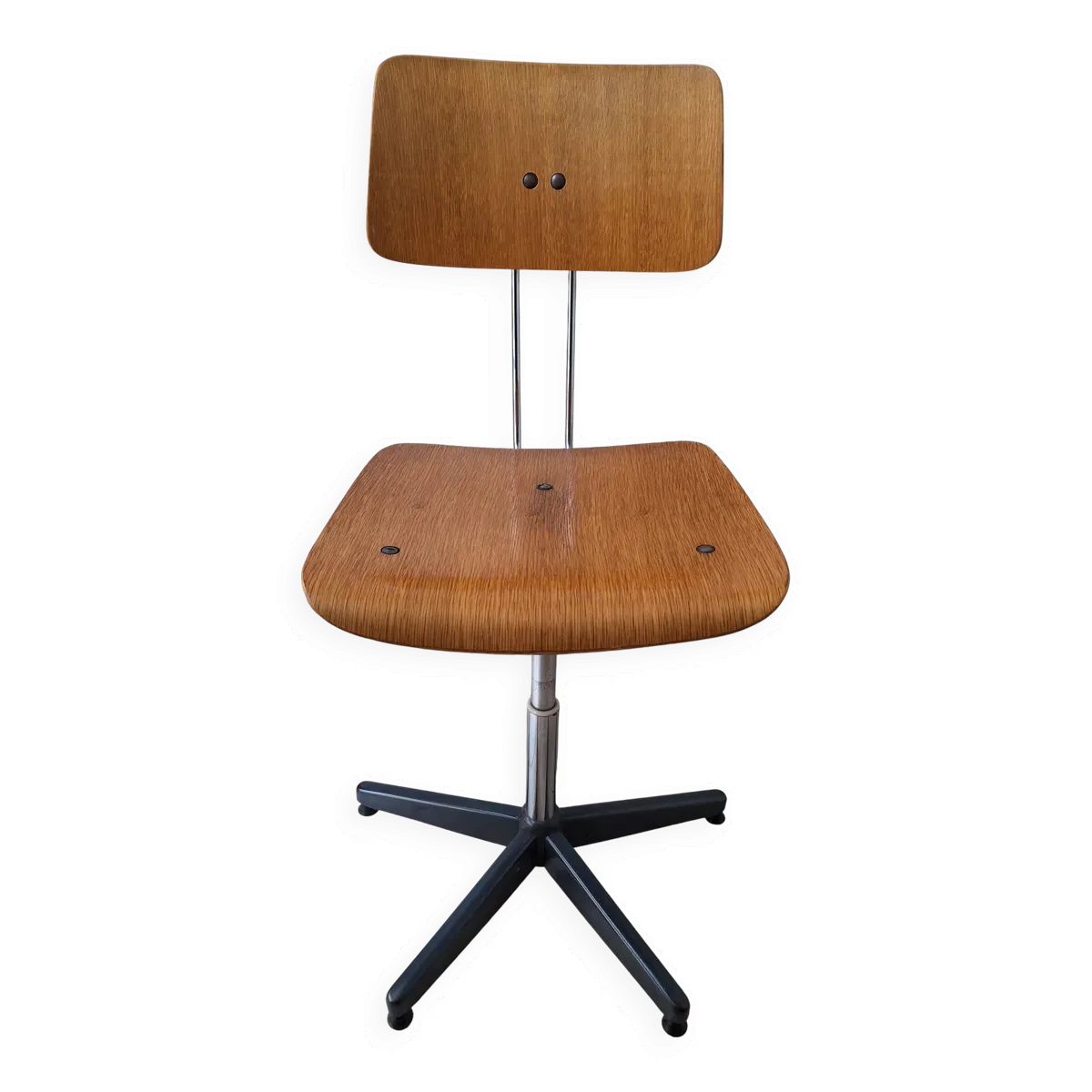 Chaise de bureau industrielle Mid-Century pivotante réglable vintage Stol Kamnik années 60/70