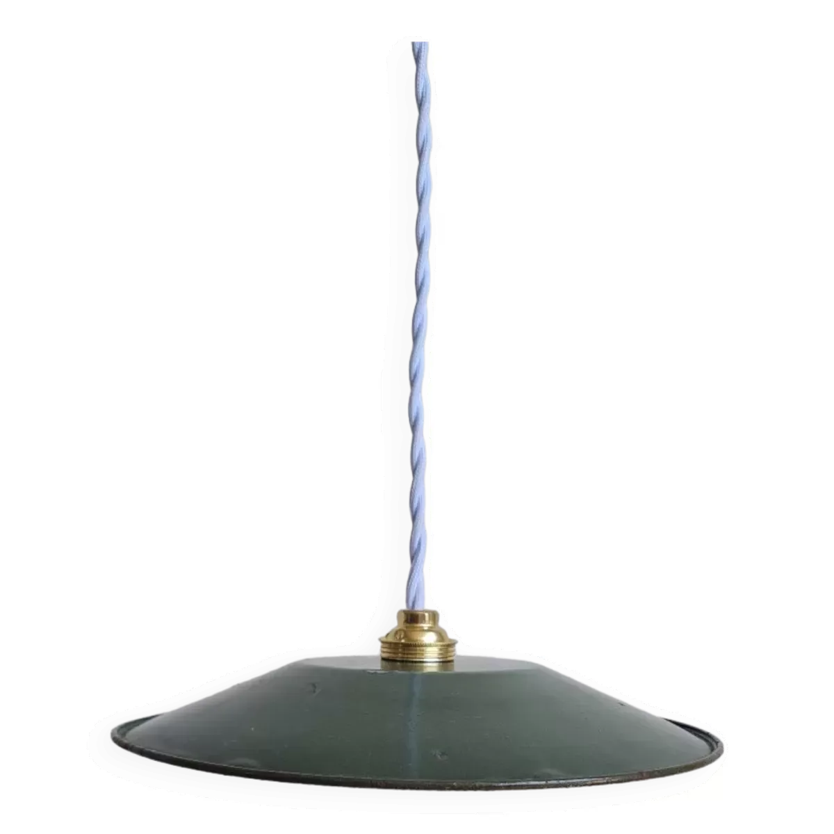 Suspension en tôle émaillée verte